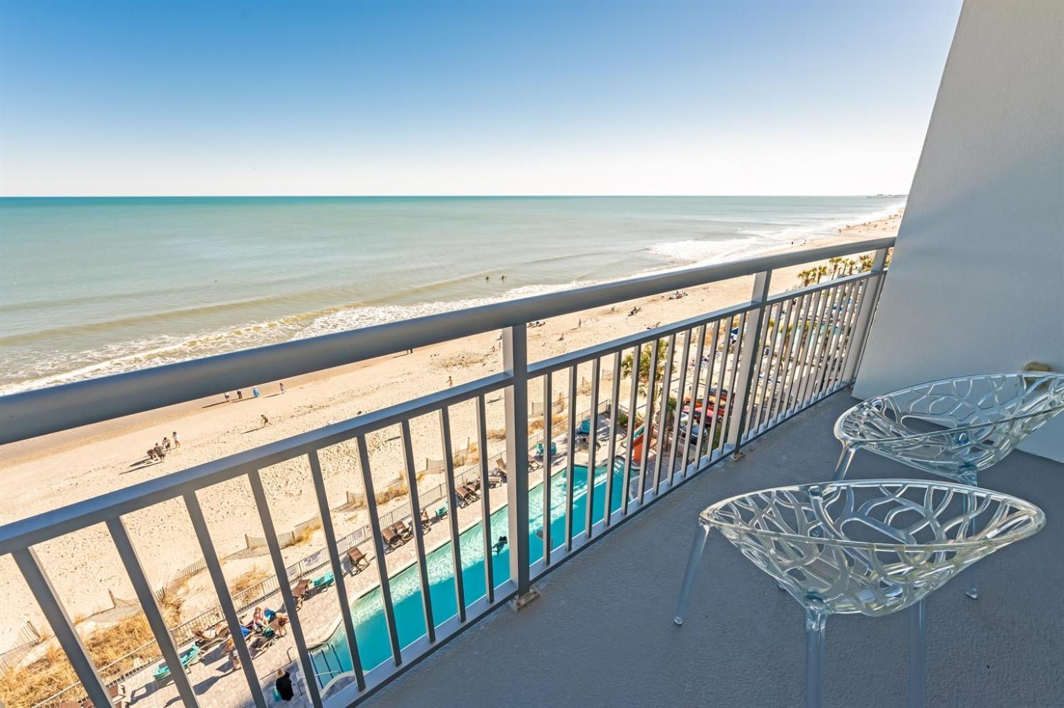 Вилла 7Th Floor! Modern Building, Direct Oceanfront View Миртл-Бич Экстерьер фото